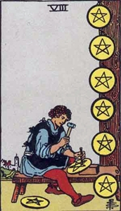 43. Eight of Pentacles